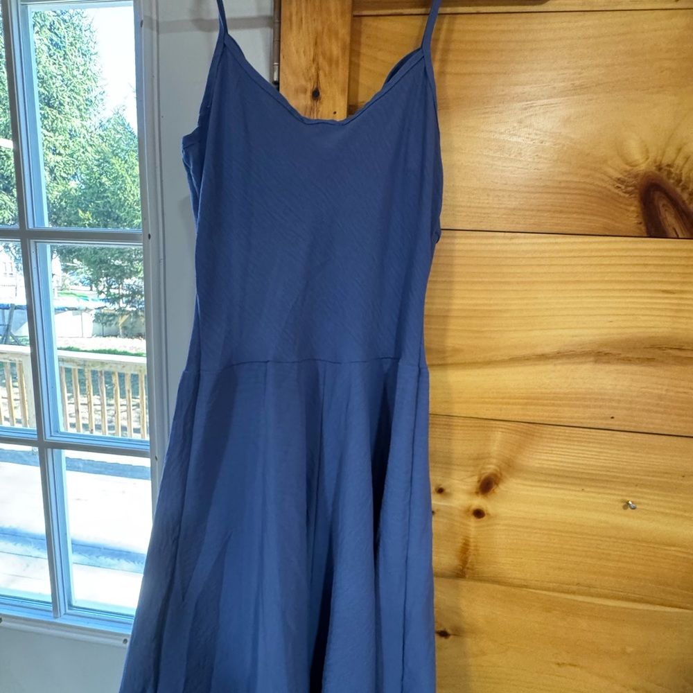 See You Monday Blue Spaghetti Strap Sundress
